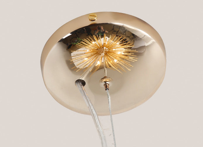 Simplicità post-moderna a 12 luci lampadario in alluminio dorato in alluminio a forma di lampada a sospensione creativa a forma di ristorante per il ristorante