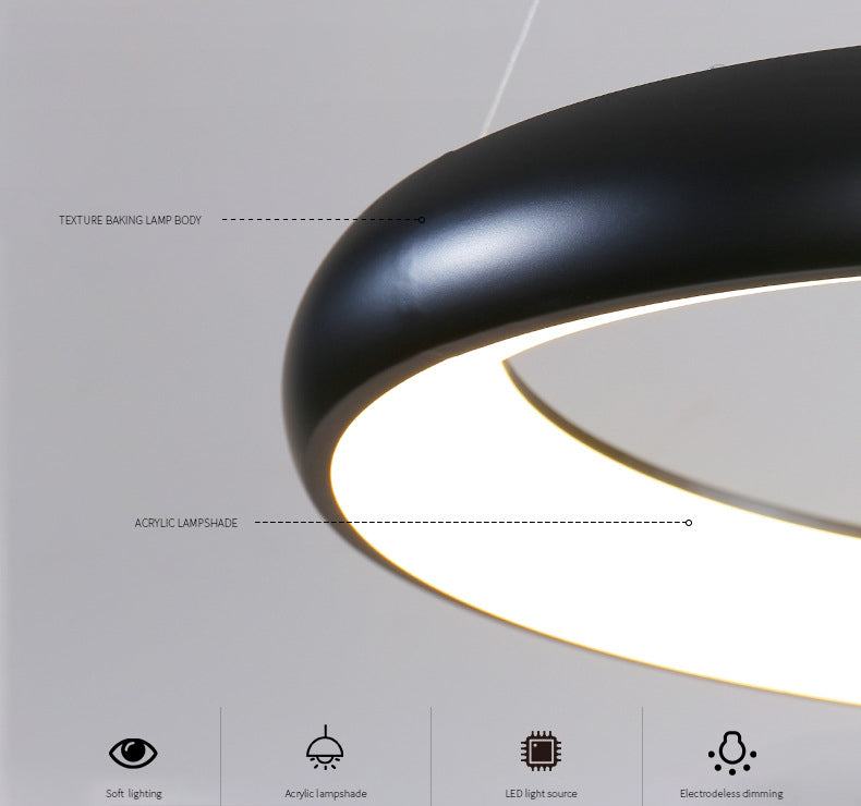 Moderne ronde ringinbouw plafondlamp van metaal