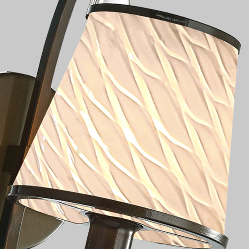 1 Kopfwandbeleuchtung mit Kegelschatten Beige/blau/grünes Glas zeitgenössischer Stil Korridorwandleuchte