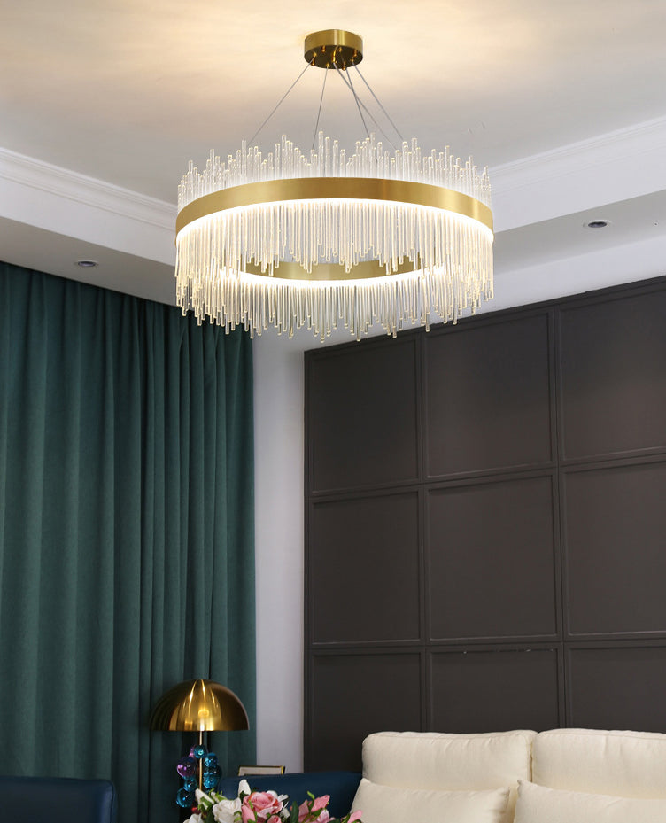 Luci a soffitto cilindriche a sospensione Lampada sospesa in stile di lusso moderno