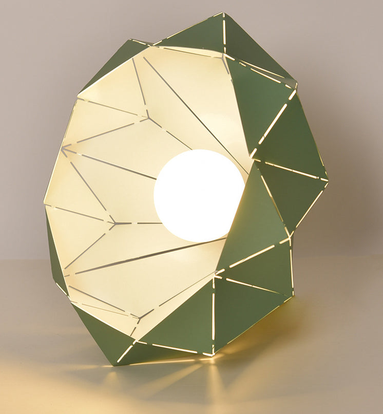 Geometric Shape Metal Hanging Lamp Nordic Macaroon Style 1-Light Pendant for Kitchen Bedroom