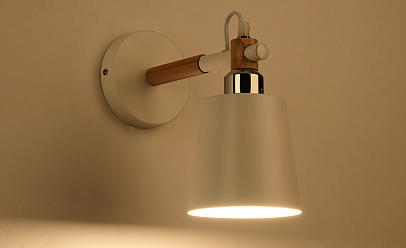 Nordic Style Cone-Shaped Wall Light 1 Light Iron Wall Lamp for Living Room