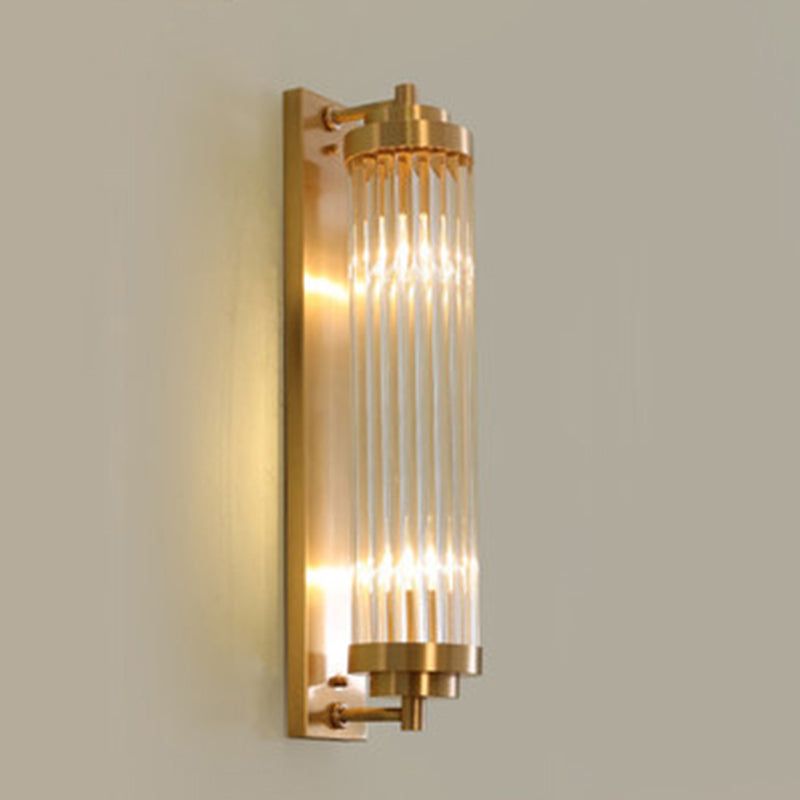 Contemporary Tubular Wall Mounted Lights Glass Flush Mount Wall Sconce for Living Room