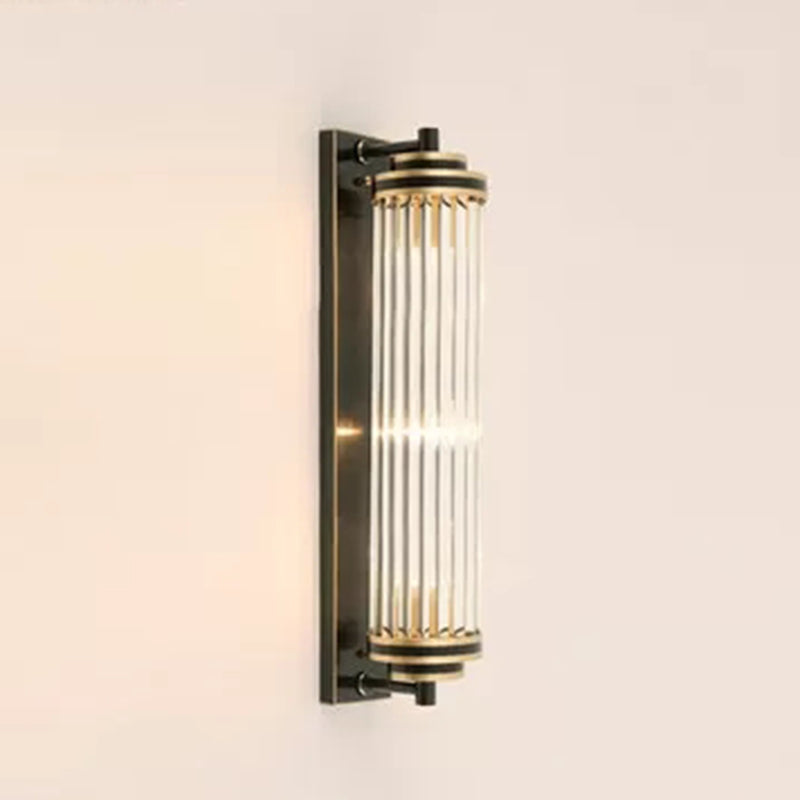 Contemporary Tubular Wall Mounted Lights Glass Flush Mount Wall Sconce for Living Room