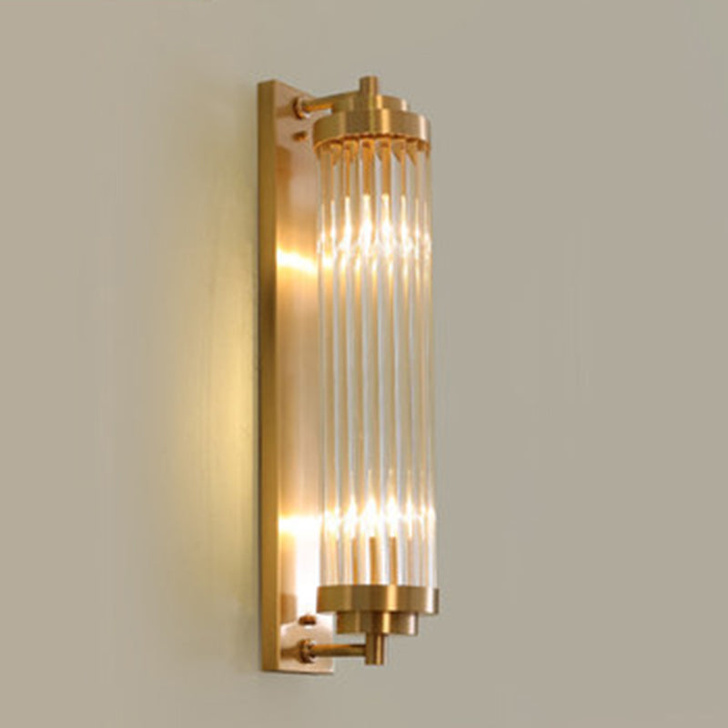 Contemporary Tubular Wall Mounted Lights Glass Flush Mount Wall Sconce for Living Room