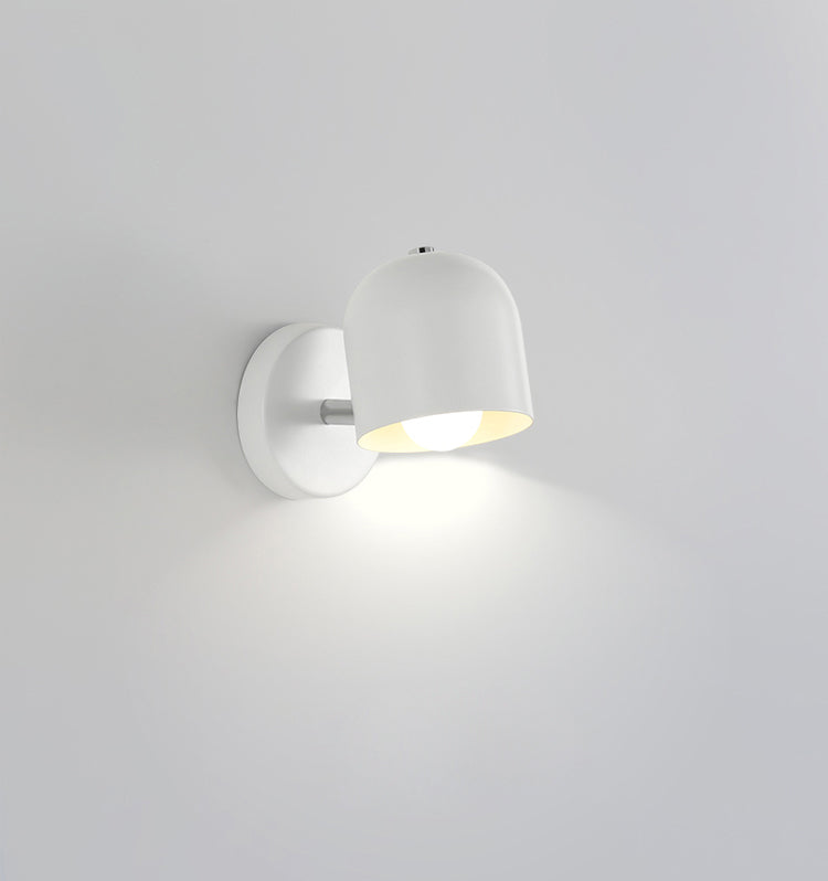 Luz de pared de domo de estilo macarrón 1 lámpara de pared de hierro ligera para dormitorio infantil