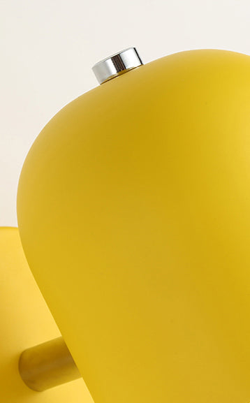 Luz de pared de domo de estilo macarrón 1 lámpara de pared de hierro ligera para dormitorio infantil