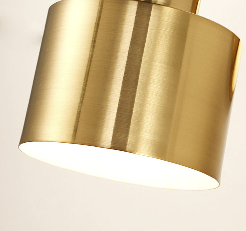 Postmodern Swing Arm Wall Sconce Metallic Wall Mounted Lighting for Coffee Shop