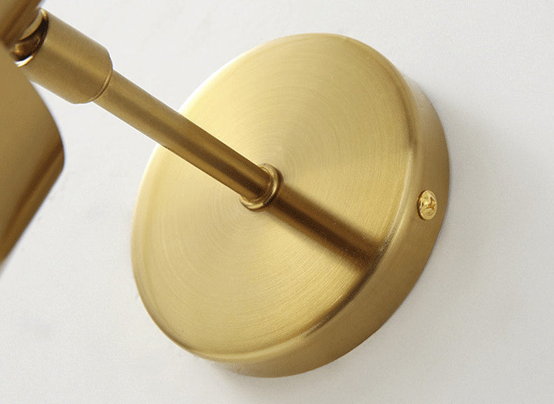 Postmodern Swing Arm Wall Sconce Metallic Wall Mounted Lighting for Coffee Shop