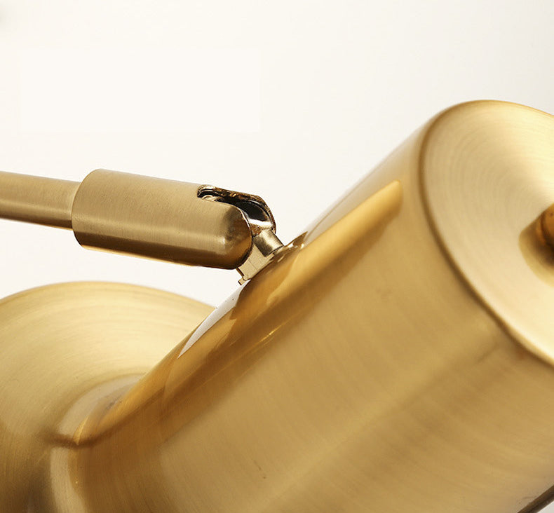 Postmodern Swing Arm Wall Sconce Metallic Wall Mounted Lighting for Coffee Shop