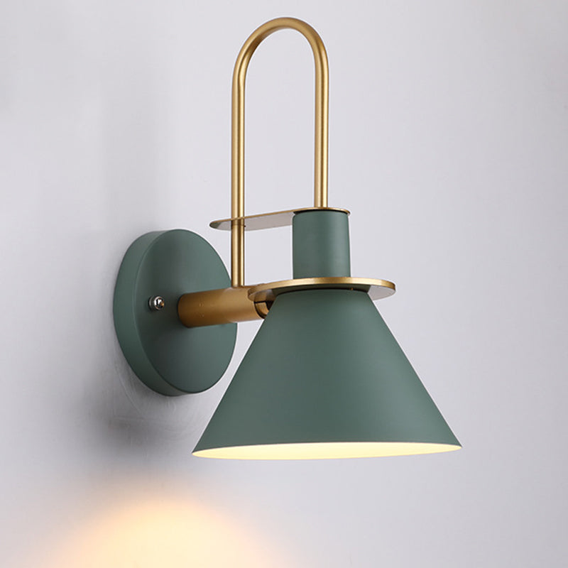 Lámpara de pared de la sala de estudio del embudo 1 luz de pared de estilo nórdico para sala de estar