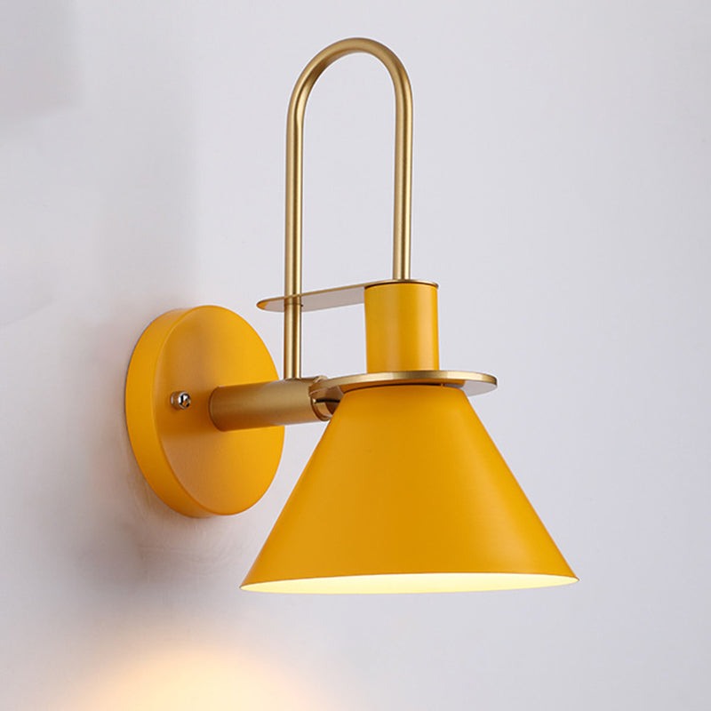 Lámpara de pared de la sala de estudio del embudo 1 luz de pared de estilo nórdico para sala de estar