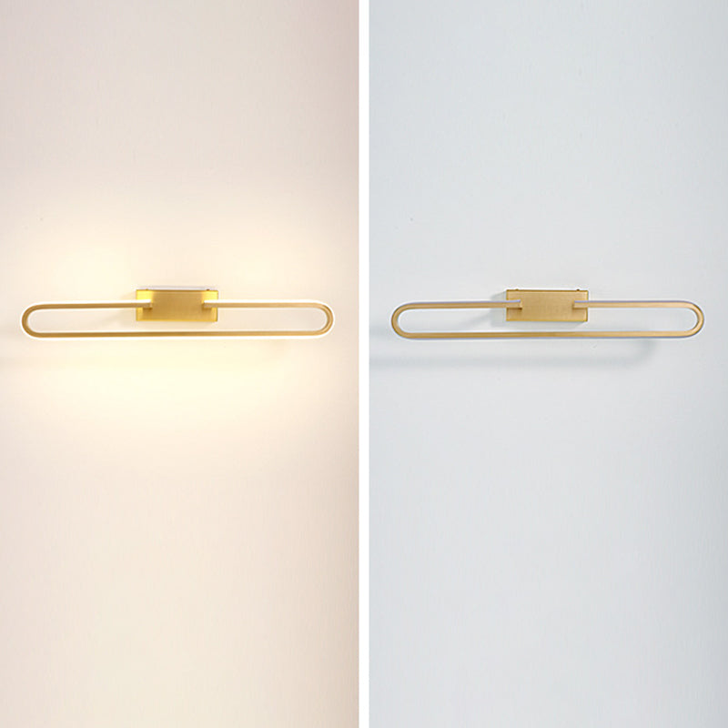 Postmodern Oval Ring Wall Mounted Lights Acrylic Flush Mount Wall Sconce for Bathroom