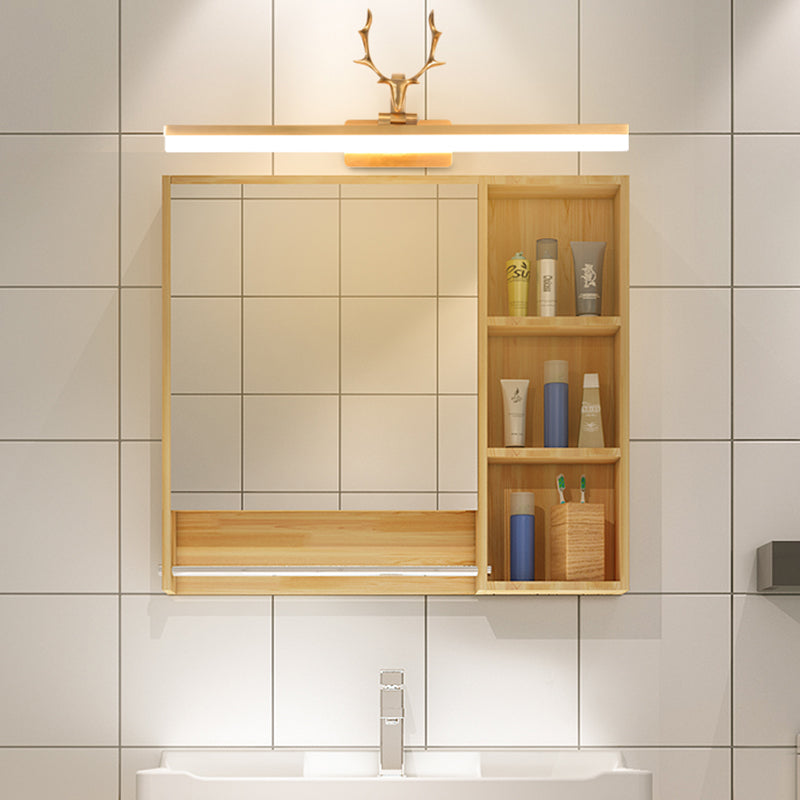 American Style Linear Vanity Lighting Fixtures with Antlers Acrylic Vanity Sconce