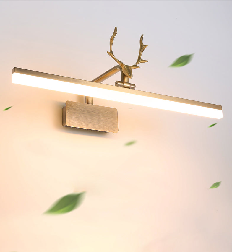 American Style Linear Vanity Lighting Fixtures with Antlers Acrylic Vanity Sconce