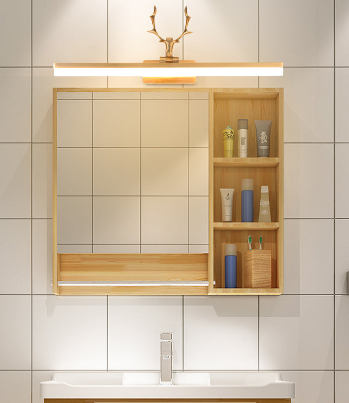 American Style Linear Vanity Lighting Fixtures with Antlers Acrylic Vanity Sconce