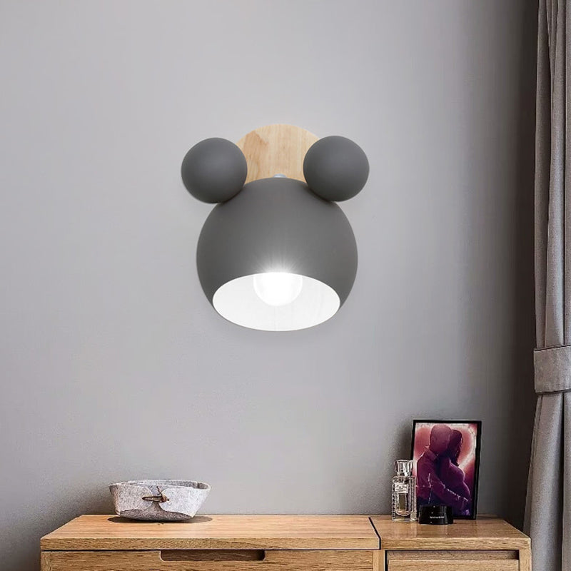 Nordic Style Semicircle Wandhalterung Beleuchtung Metallische Wandmontageleuchte für Schlafzimmer