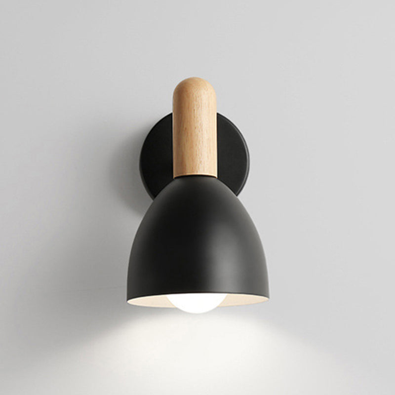 Nordic Simplicity Dome Wall Mounted Lamps Metallic Wall Mount Light Fixture for Bedroom