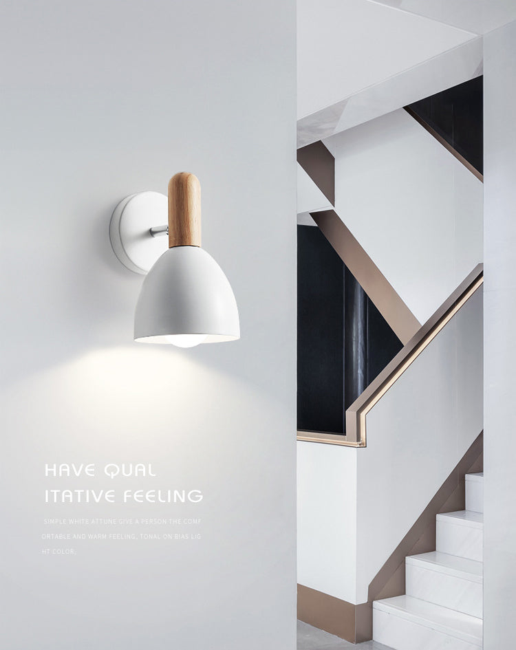 Nordic Simplicity Dome Wall Mounted Lamps Metallic Wall Mount Light Fixture for Bedroom