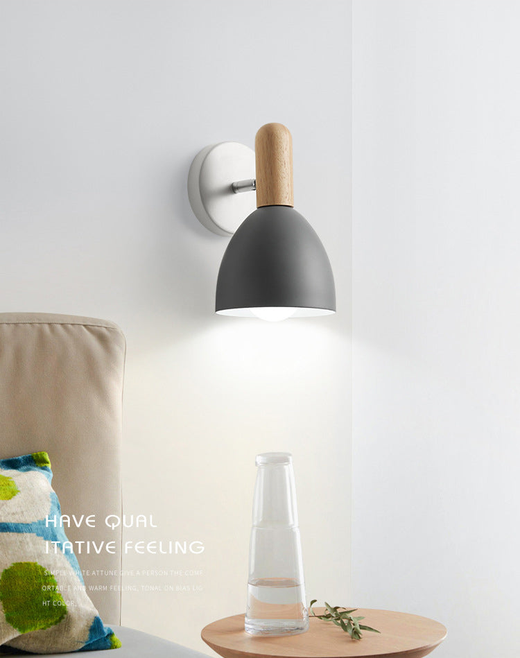 Nordic Simplicity Dome Wall Mounted Lamps Metallic Wall Mount Light Fixture for Bedroom