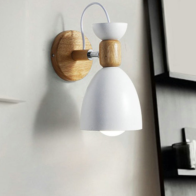 Modern Simplicity Domed Wall Mounted Lighting Metallic Wall Mount Lamp for Bedroom