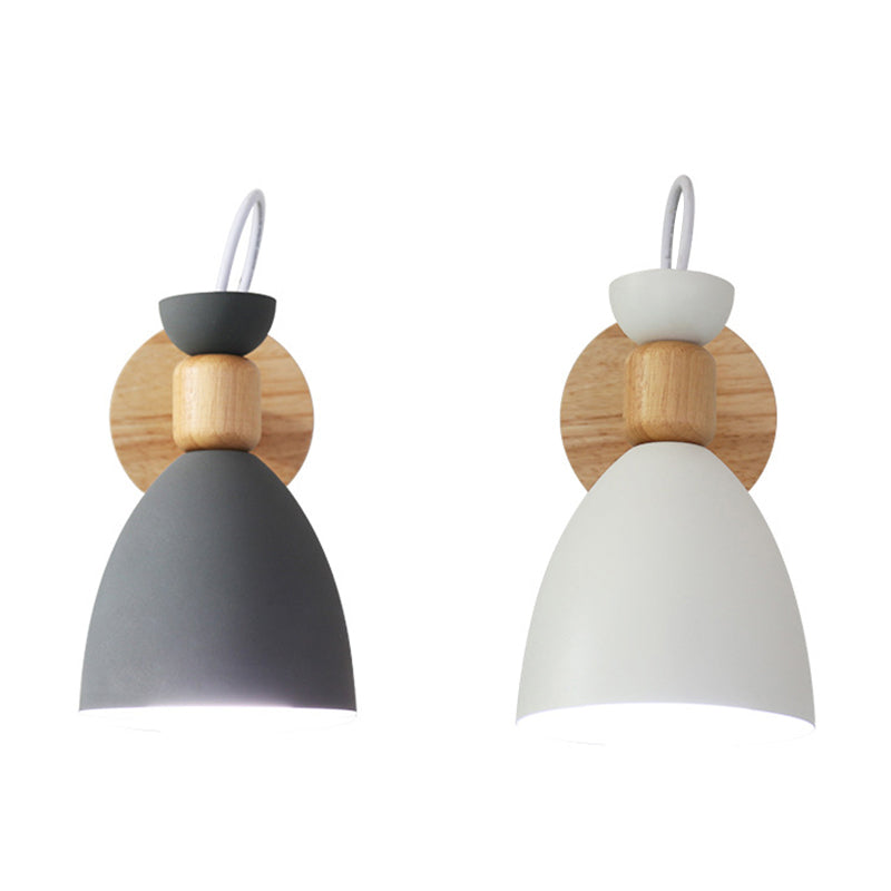 Modern Simplicity Domed Wall Mounted Lighting Metallic Wall Mount Lamp for Bedroom