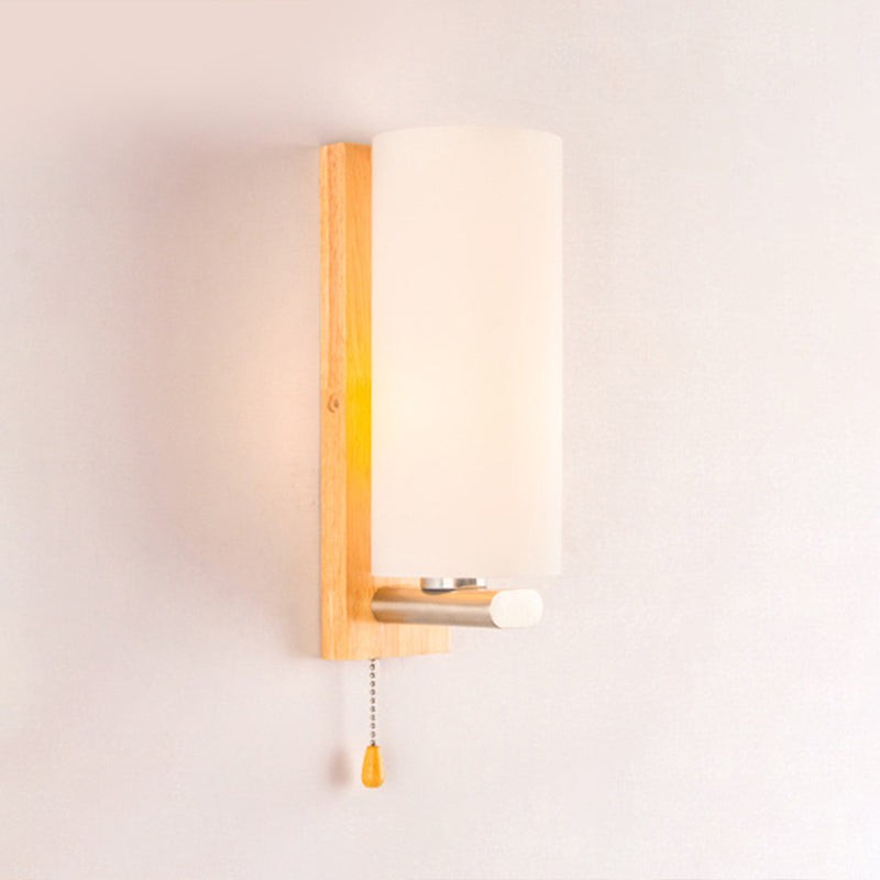 Cilindro de la sala de estar accesorio de iluminación de pared de vidrio Iluminación de pared moderna en blanco