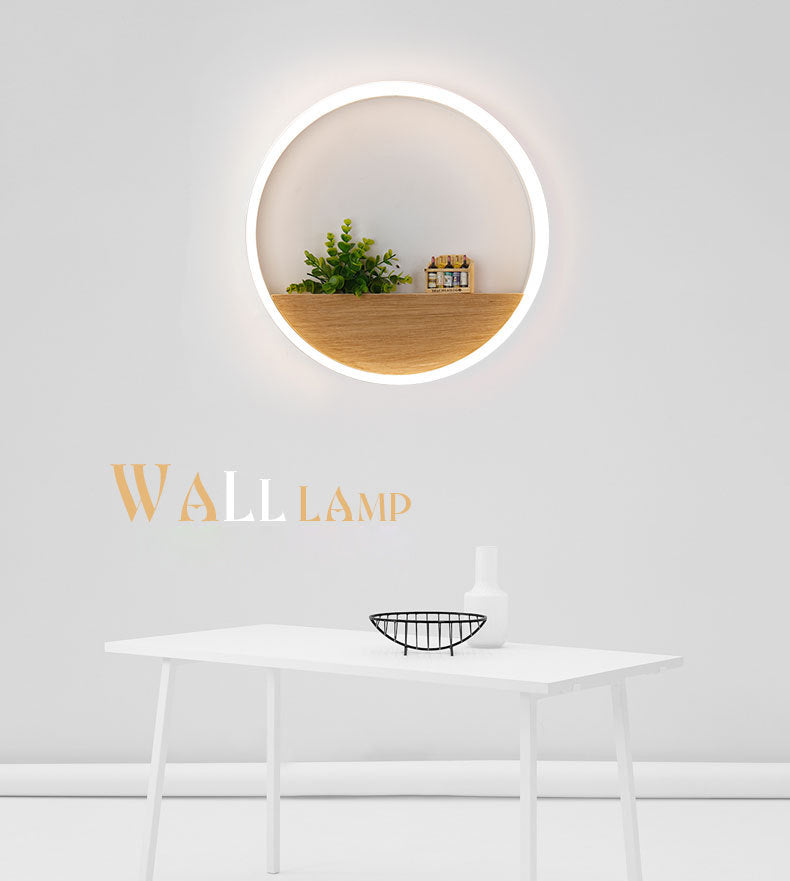 Acrylcirkel wandlamp Licht Licht Simplicity Stijl LED -wand SCONCE -verlichting in het wit