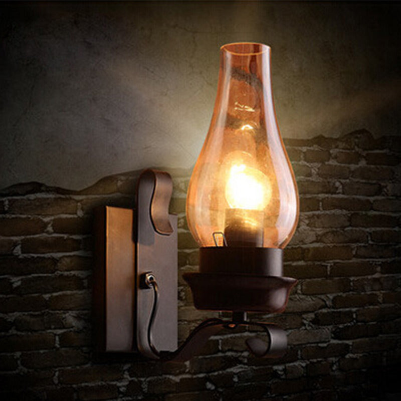 Style de style industriel ombré mural en verre clair appliques murales d'éclairage en clair
