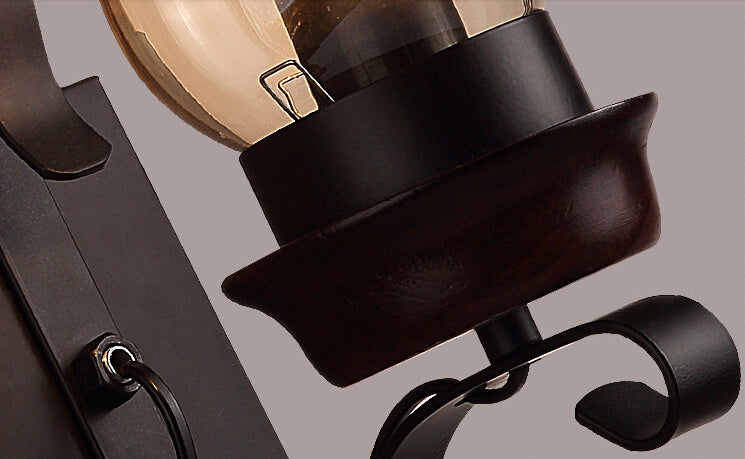 Style de style industriel ombré mural en verre clair appliques murales d'éclairage en clair