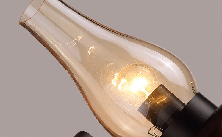 Style de style industriel ombré mural en verre clair appliques murales d'éclairage en clair