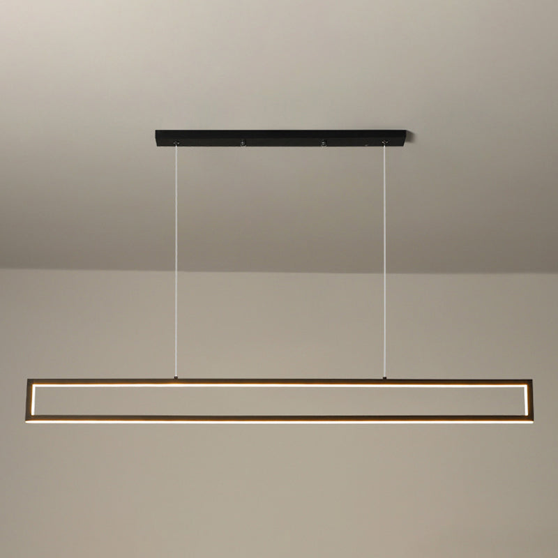 39.3 pulgadas de longitud Rectangular LED Light Light Acrylic Acrylic Simplicity Style Lámpara suspendida para sala de estar