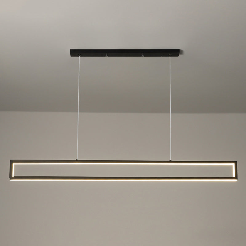 39.3 pulgadas de longitud Rectangular LED Light Light Acrylic Acrylic Simplicity Style Lámpara suspendida para sala de estar