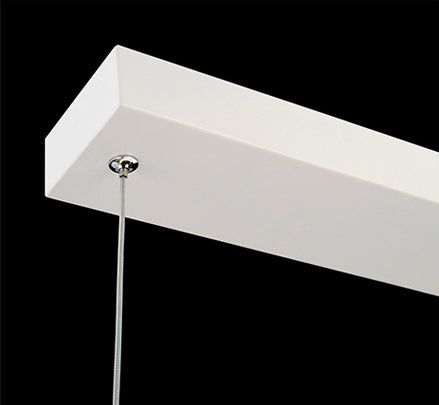 Minimalist Wave Island Pendant Light Acrylic Dinning Room LED Chandelier Lighting in White