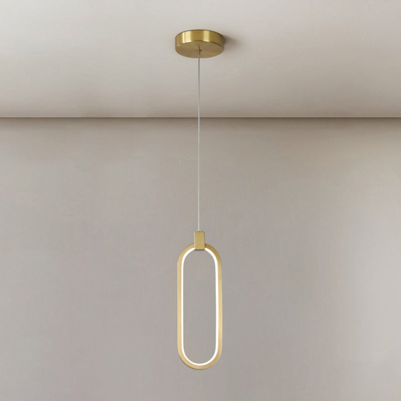 Circular Pendant Lighting Fixtures Postmodern Luxury Style Metal Hanging Light