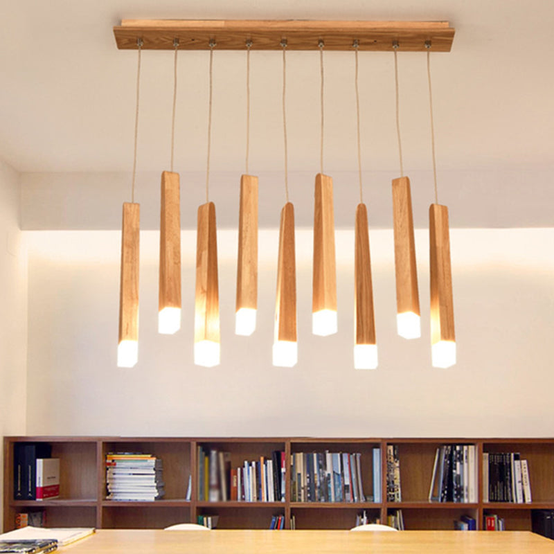 Holzstab mehrleichter Anhänger minimalistischer Acrylhängedecke für den Untersuchungsraum