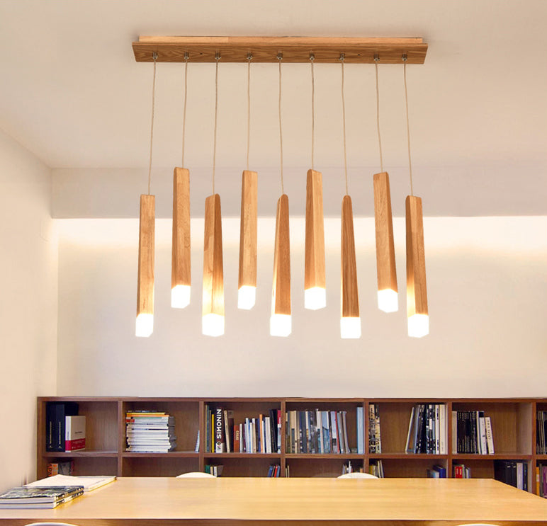 Holzstab mehrleichter Anhänger minimalistischer Acrylhängedecke für den Untersuchungsraum