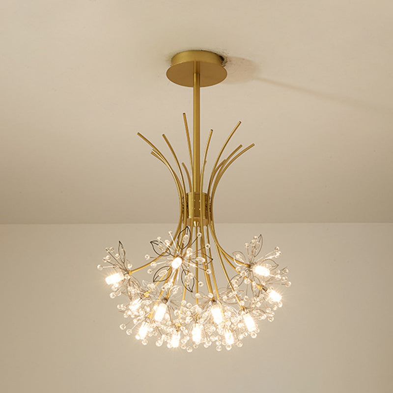 Zweige Anhänger Kronleuchter nordischer Luxusstil -Kristallhanglampe