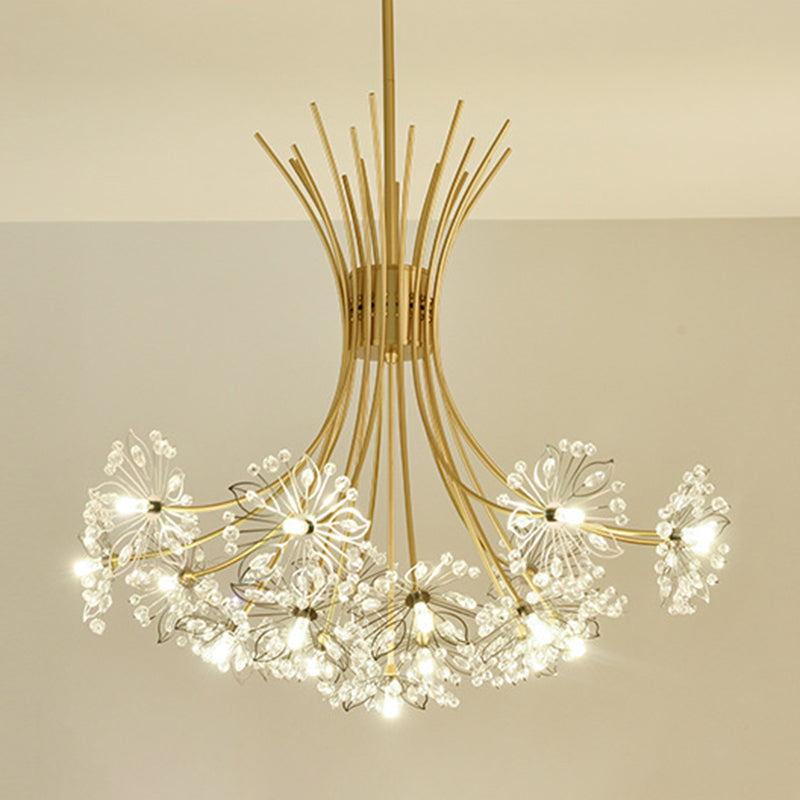 Zweige Anhänger Kronleuchter nordischer Luxusstil -Kristallhanglampe