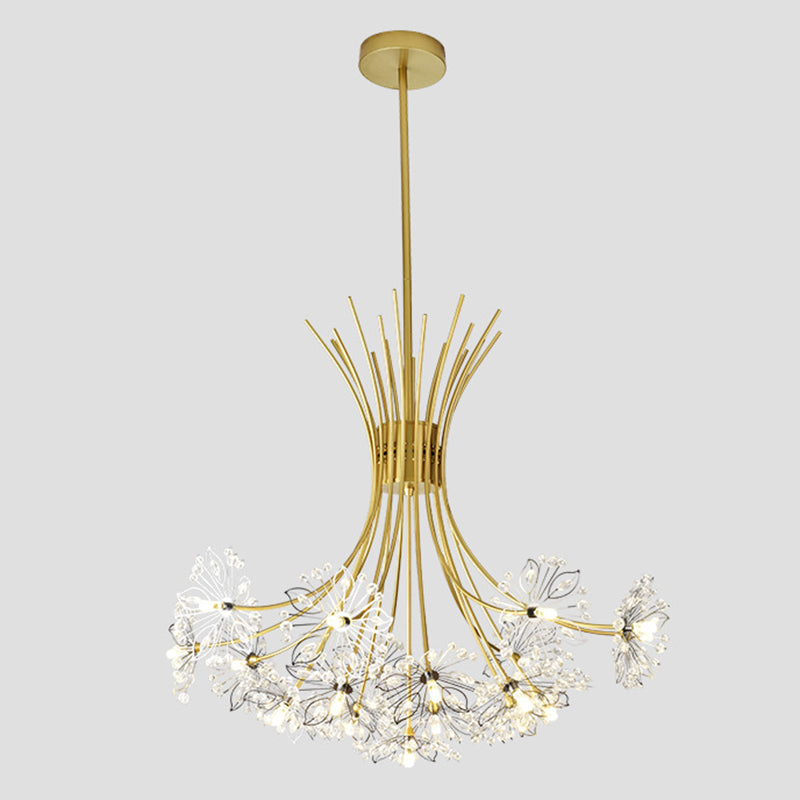 Zweige Anhänger Kronleuchter nordischer Luxusstil -Kristallhanglampe