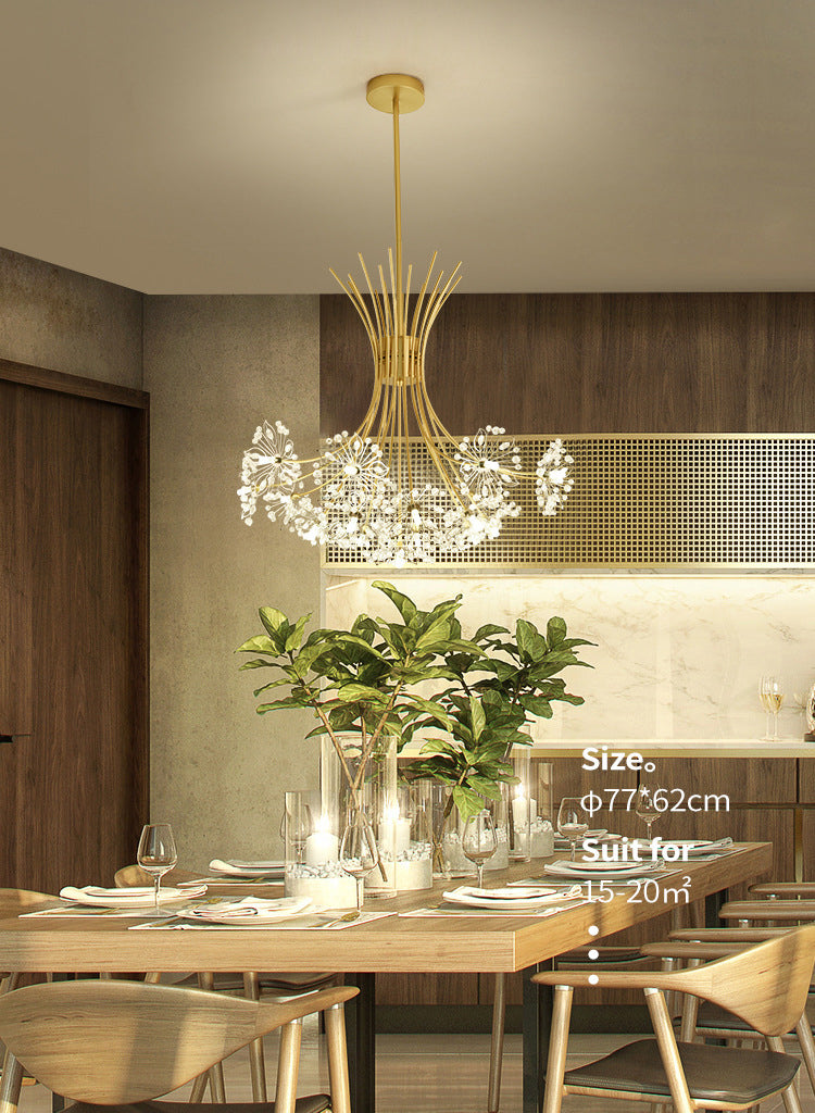 Zweige Anhänger Kronleuchter nordischer Luxusstil -Kristallhanglampe