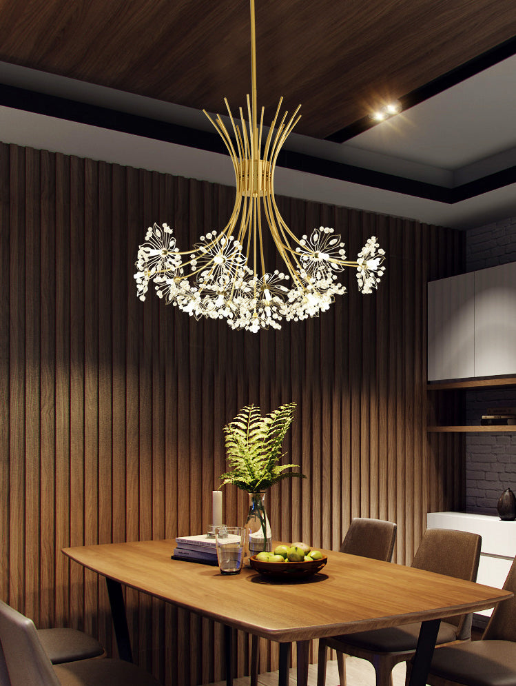 Zweige Anhänger Kronleuchter nordischer Luxusstil -Kristallhanglampe