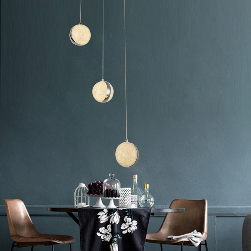 Chrome Finish Cluster Ball Pendant Minimalistisch Crystal LED Suspension Light voor het diner