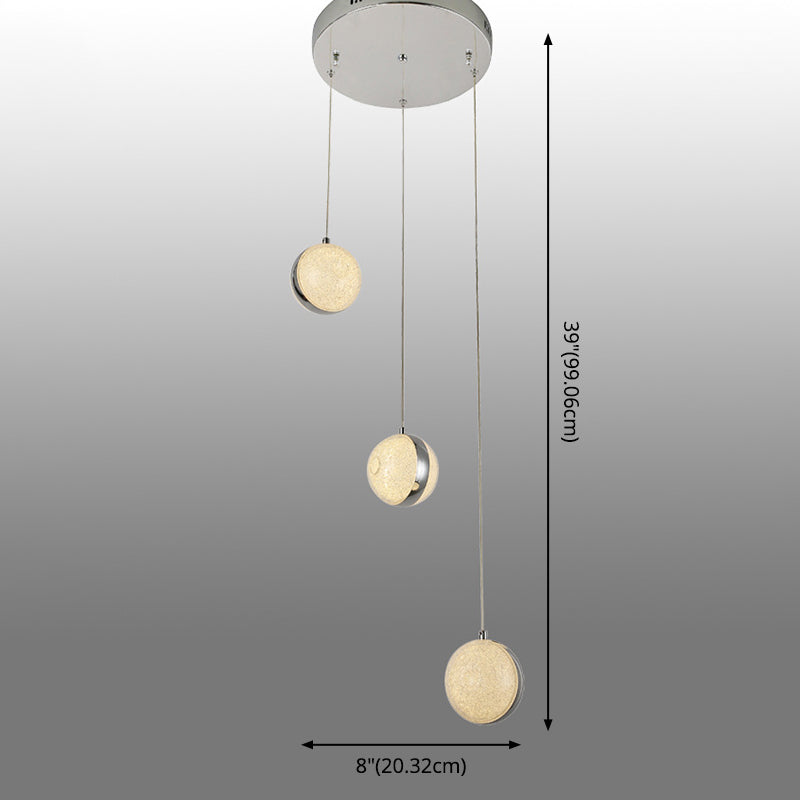 Chrome Finish Cluster Ball Pendant Minimalistisch Crystal LED Suspension Light voor het diner