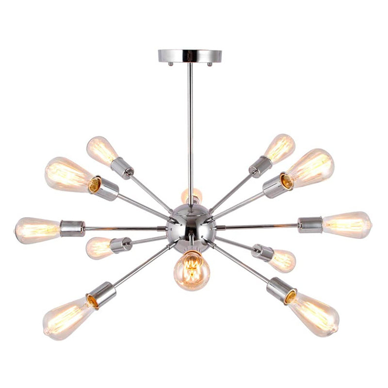 Molecular Scatter Chandelier Lighting Industrial Exposed Bulb Hanging Pendant Light for Living Room