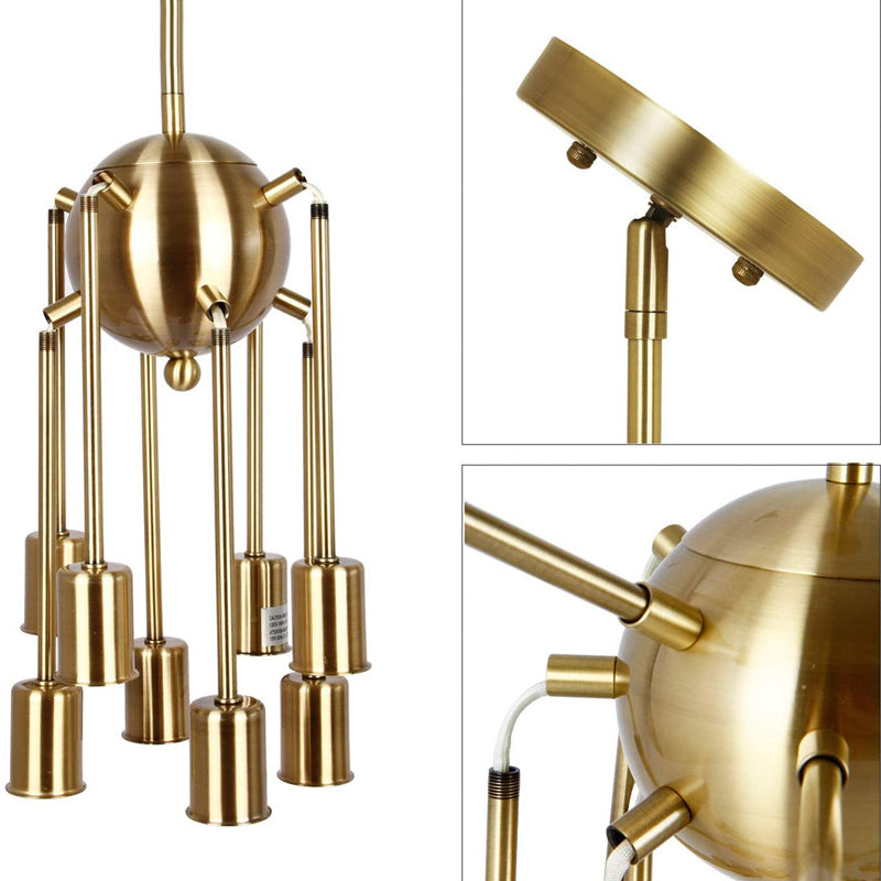 Molecular Scatter Chandelier Lighting Industrial Exposed Bulb Hanging Pendant Light for Living Room