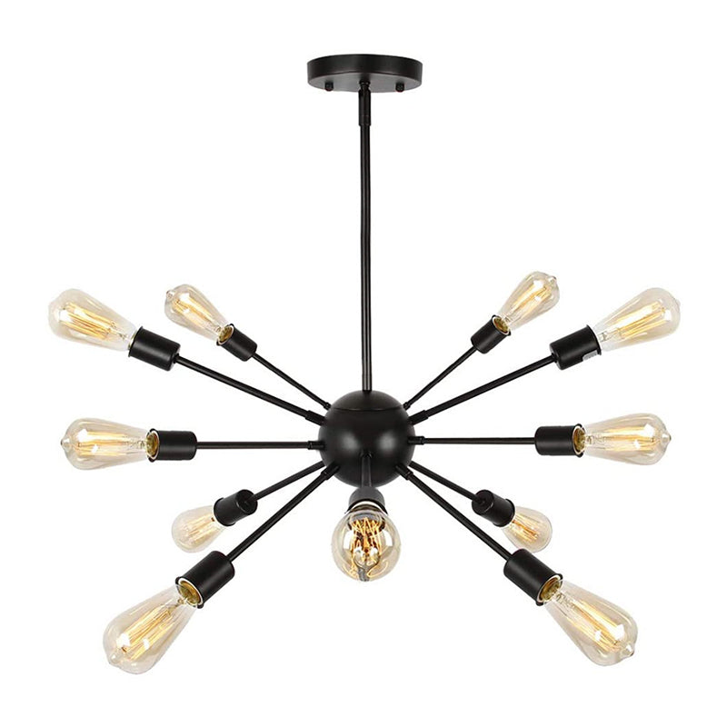 Molecular Scatter Chandelier Lighting Industrial Exposed Bulb Hanging Pendant Light for Living Room