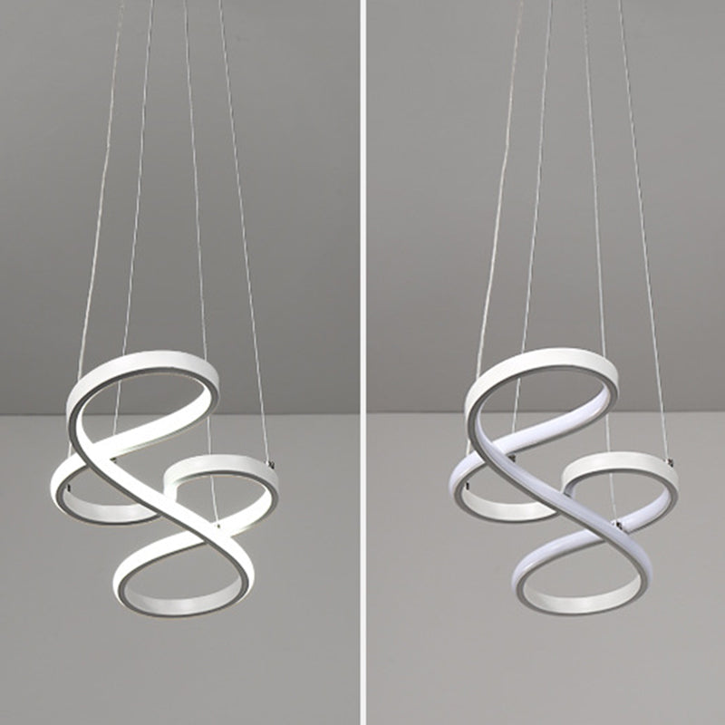 Moderner minimalistischer Stil verdrehung anheizen Leuchten Aluminium hängen Licht