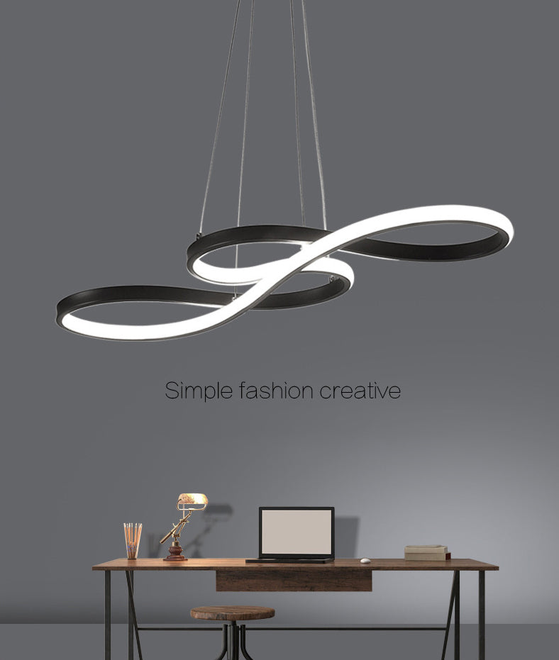 Moderner minimalistischer Stil verdrehung anheizen Leuchten Aluminium hängen Licht