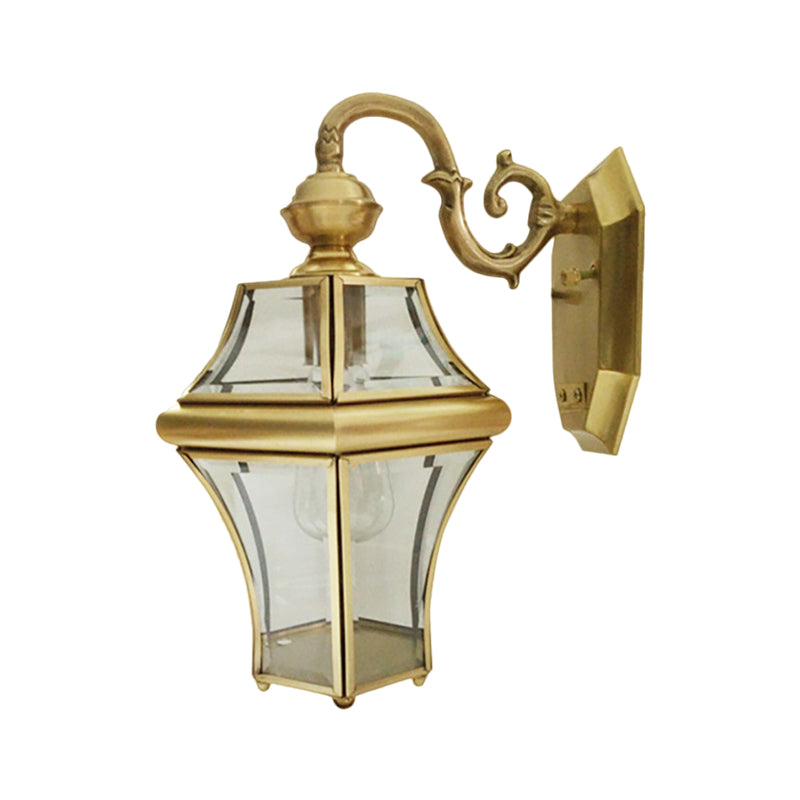 Birdcage Metal Wall Sconce Traditional 1 Bulb Brass Living Room Wall Lighting Fixture